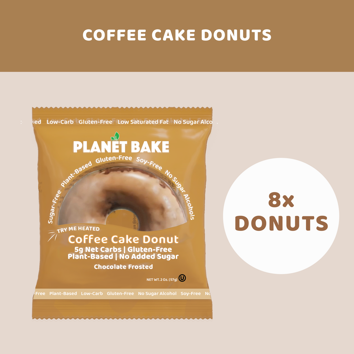 Coffee Cake Donuts (8pack)