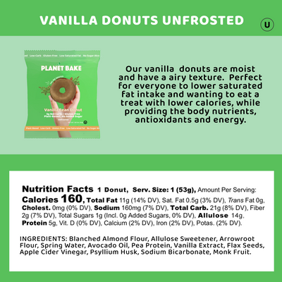 Unfrosted Vanilla Donuts (8pack)