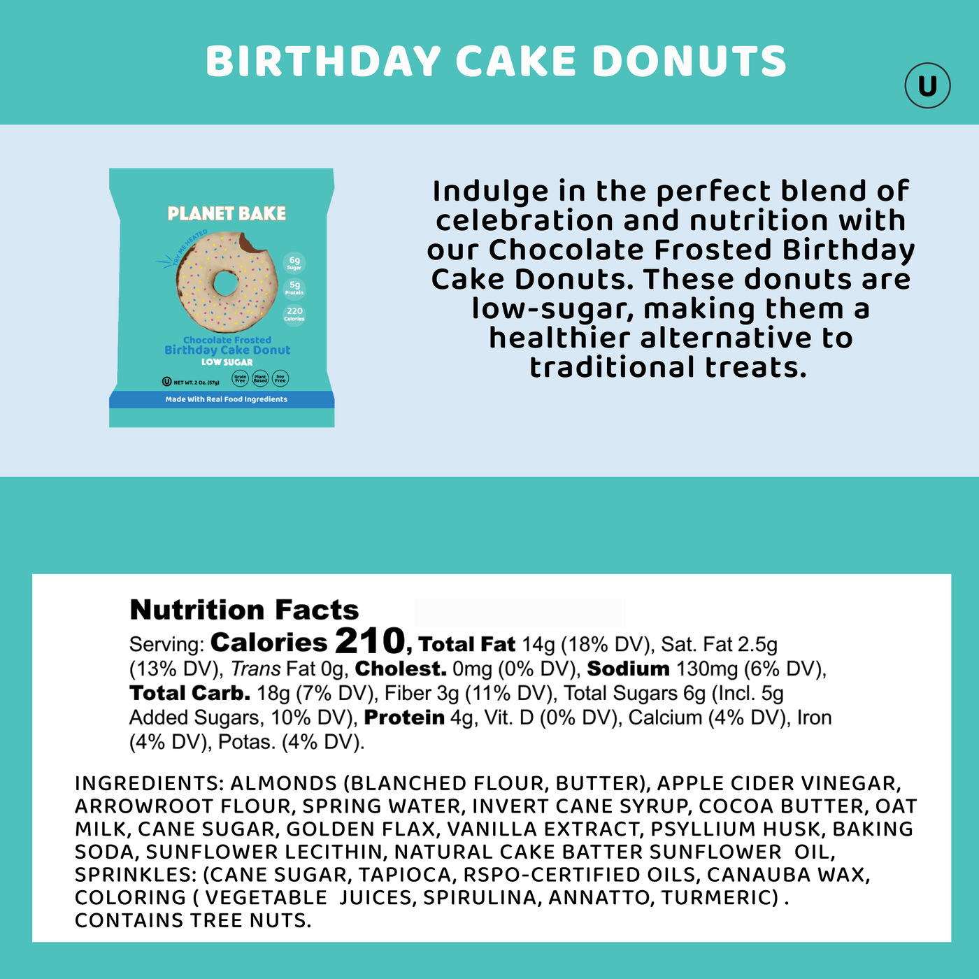 Birthday Cake Donuts (8pack)