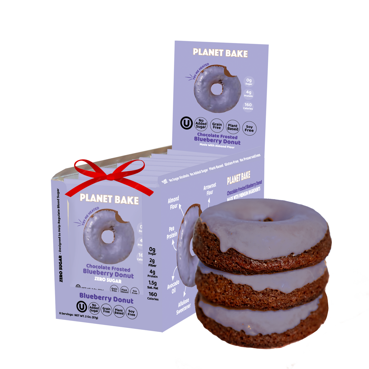 Frosted Blueberry Donuts, 8pack