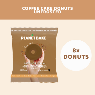 Unfrosted Coffee Cake Donuts (8pack)