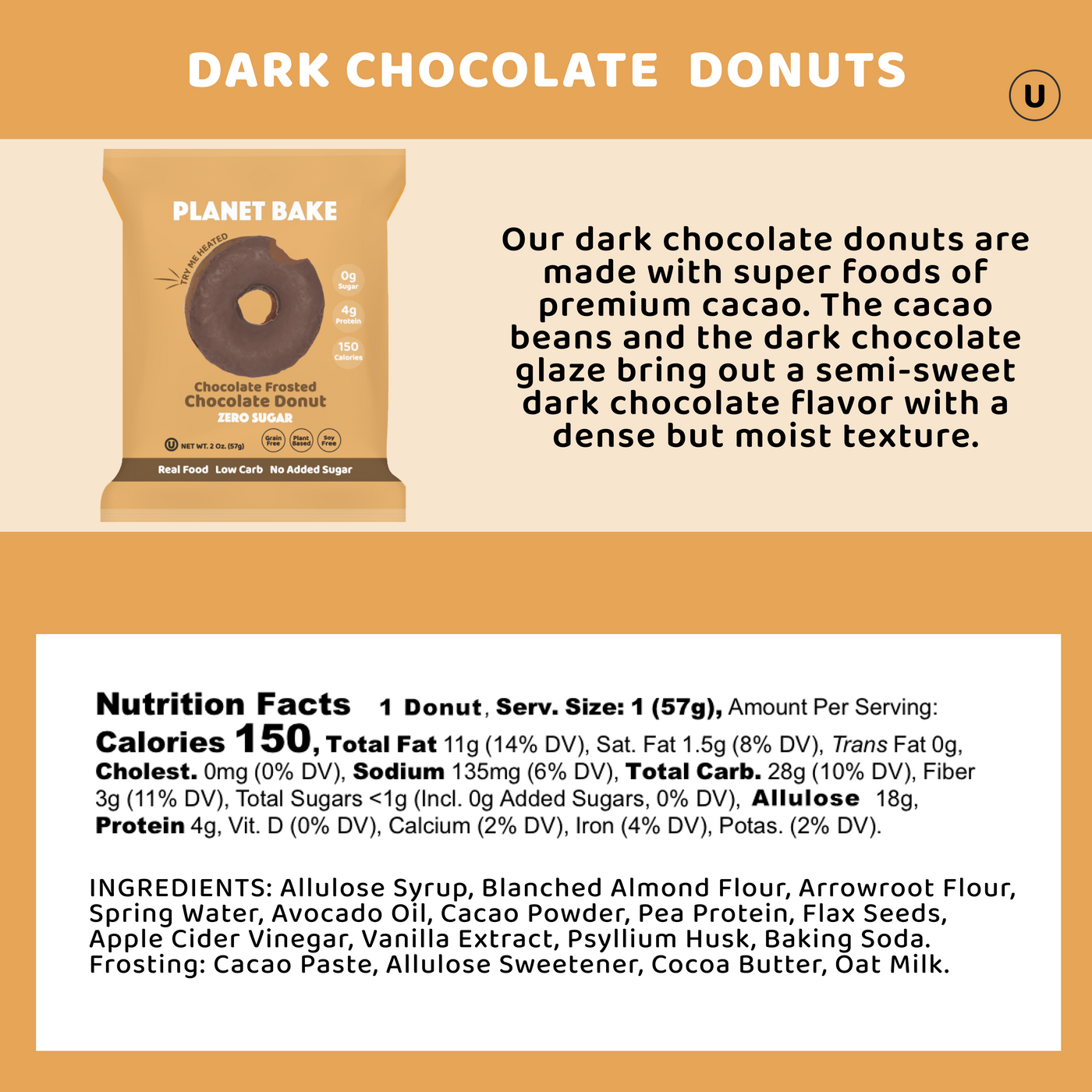 Dark Chocolate Donut (8pack)