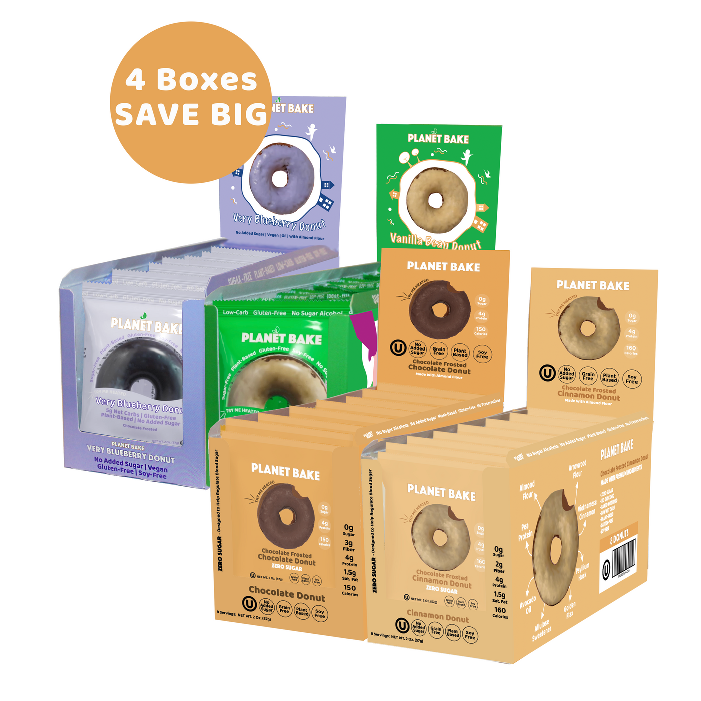 Pick 4x Donut Boxes