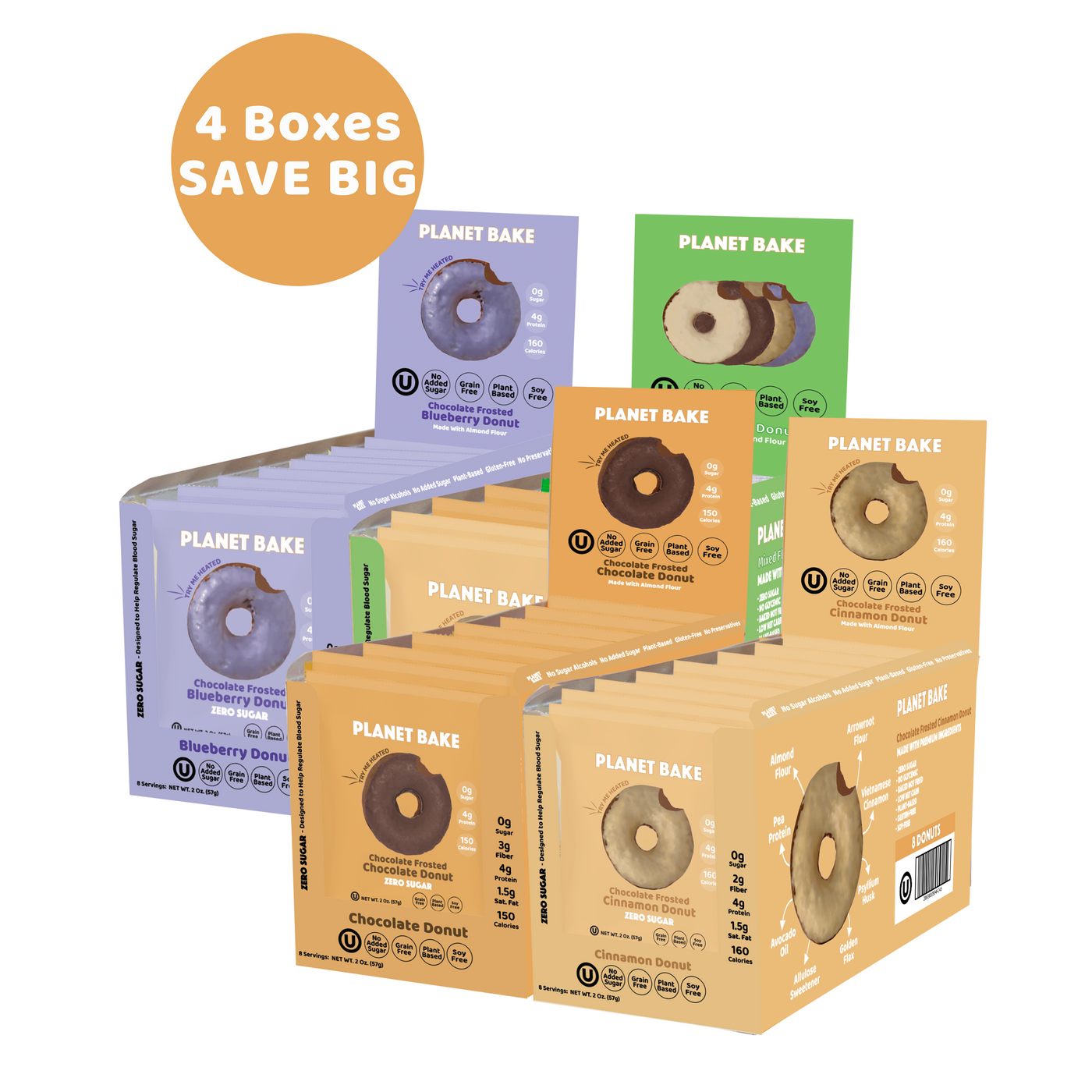 Pick 4x Donut Boxes