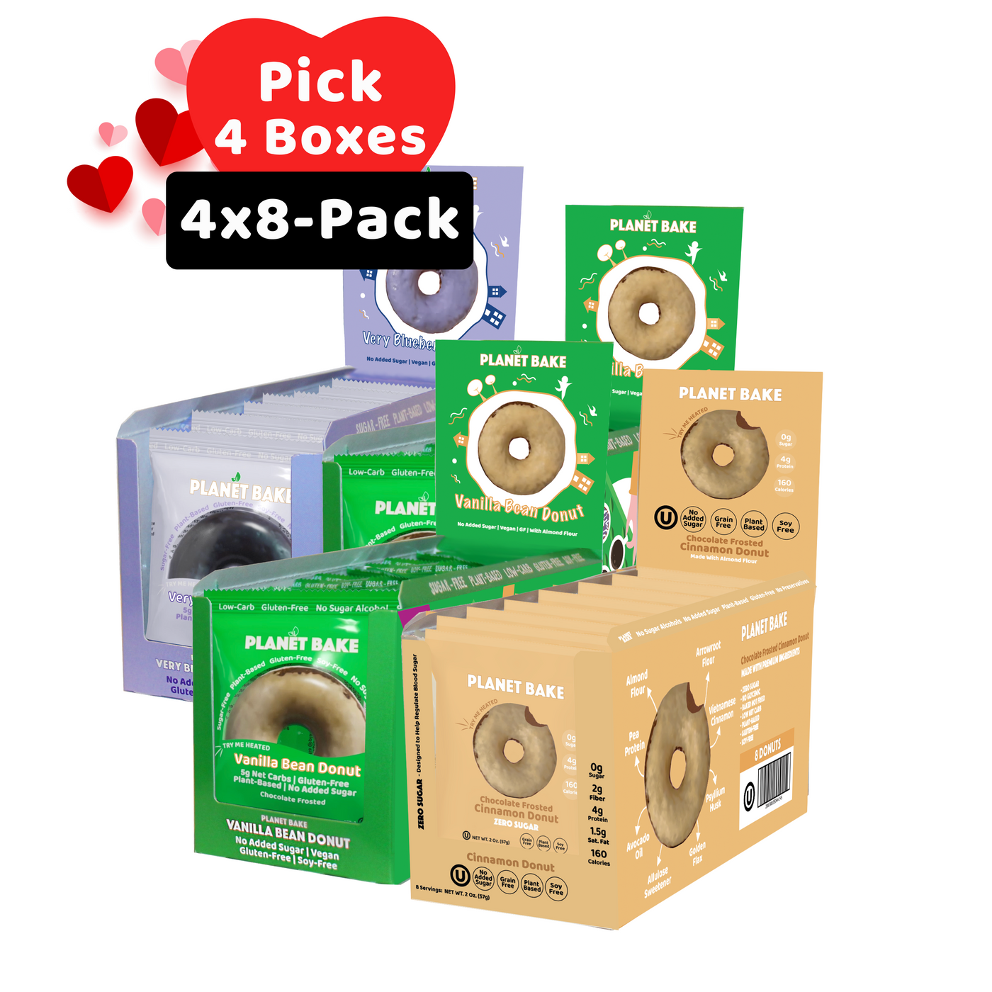 Pick 4x Donut Boxes