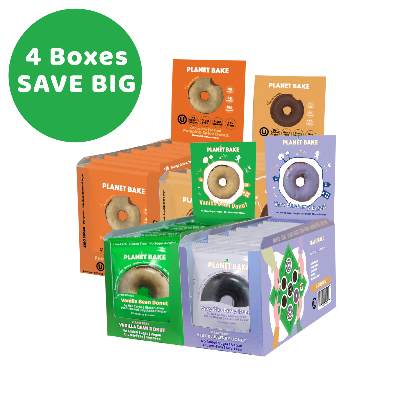 Pick 4x Donut Boxes