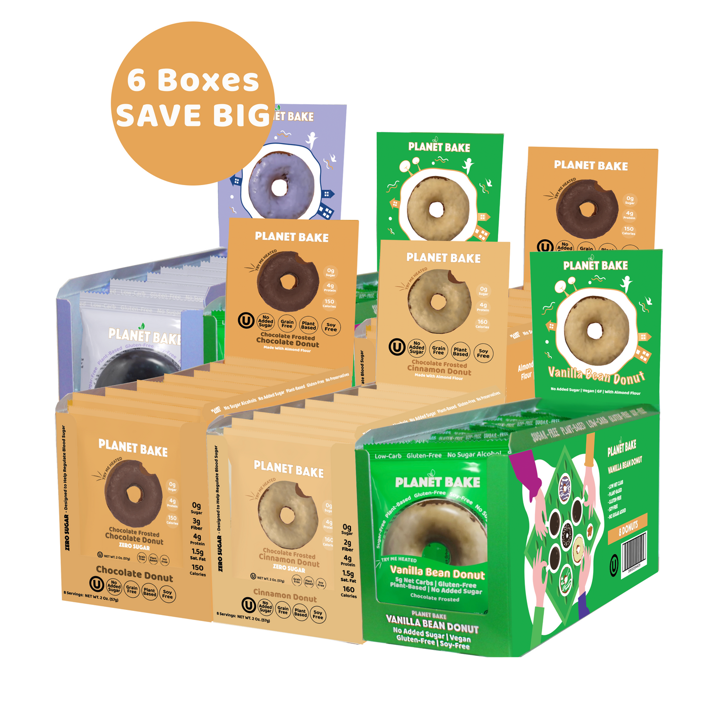 Pick 6x Donut Boxes