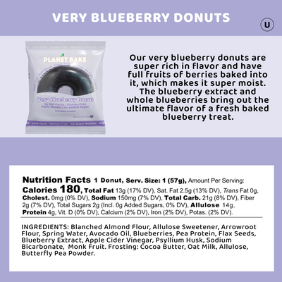 Vanilla/Blueberry Donuts (2x8-pack)