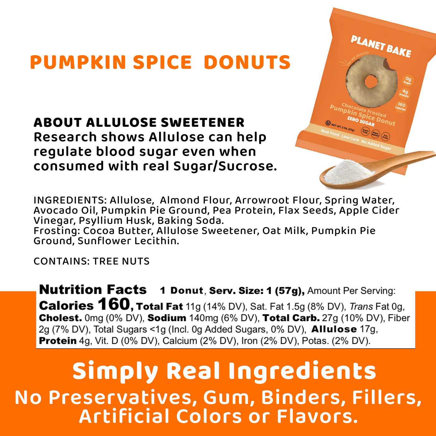 Frosted Chocolate Pumpkin Spice Donuts, 8pack