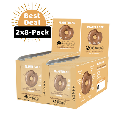 Spiced Chocolate Donuts, Low-Sugar (8pack)