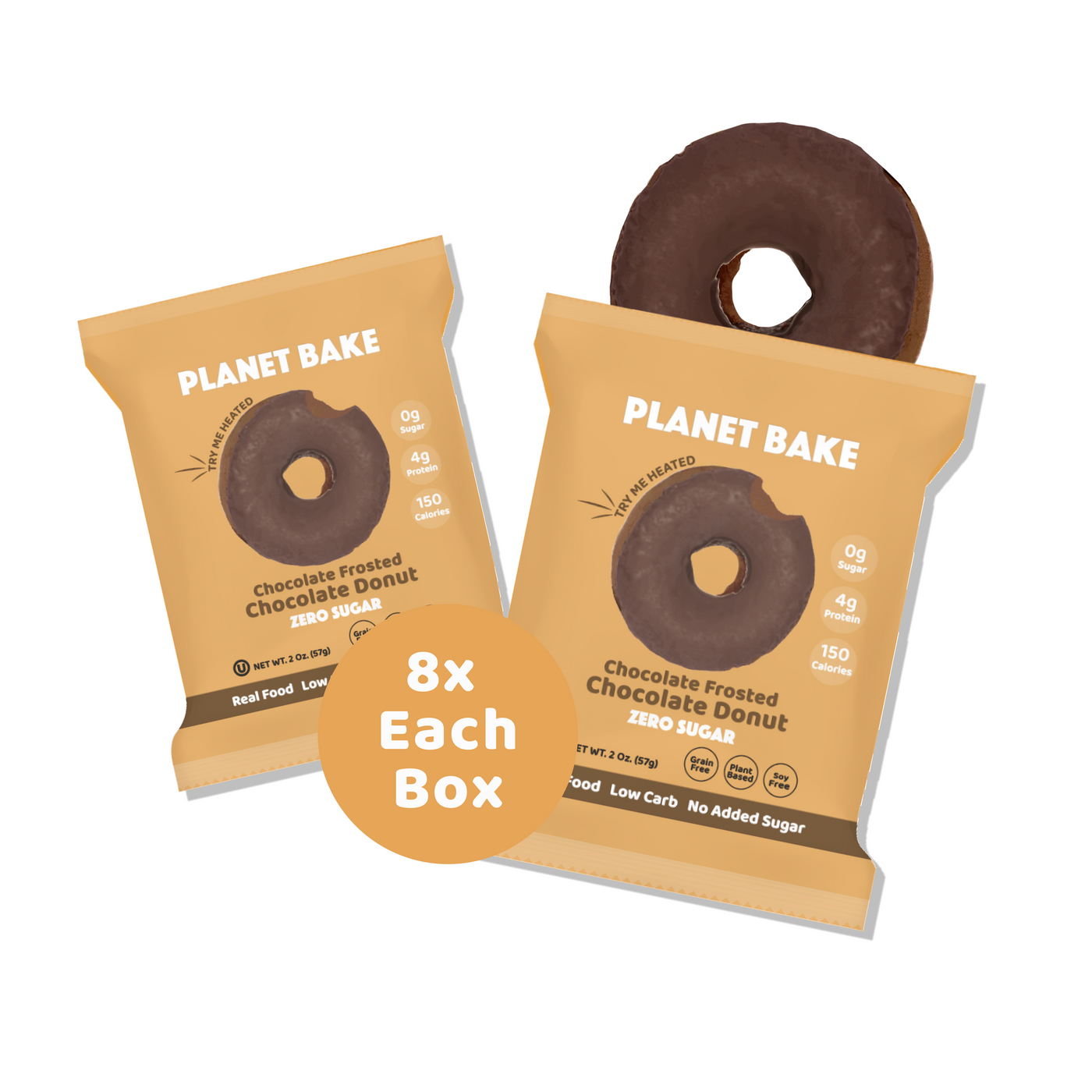 Frosted Dark Chocolate Donut (8pack