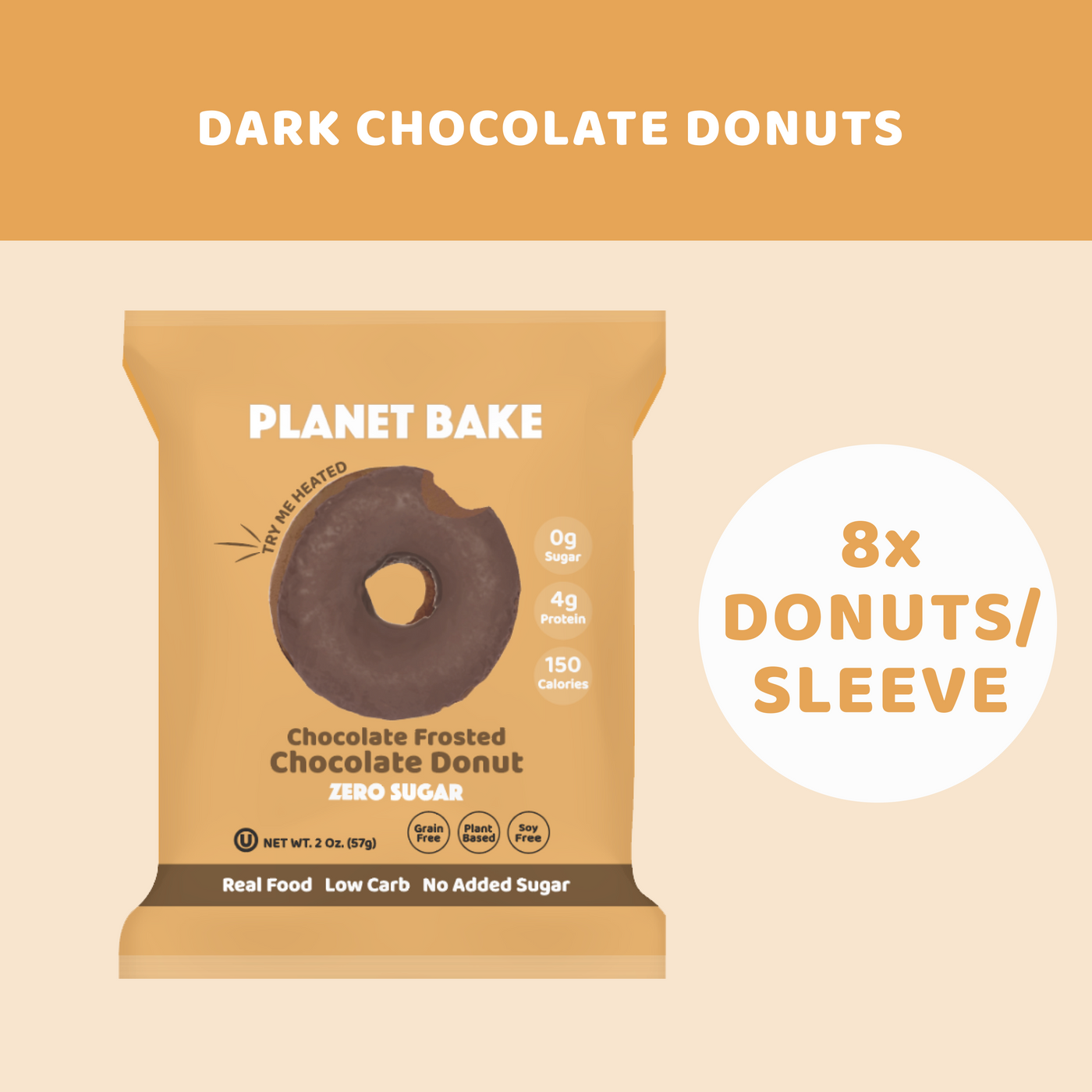 Dark Chocolate Donut (8pack)