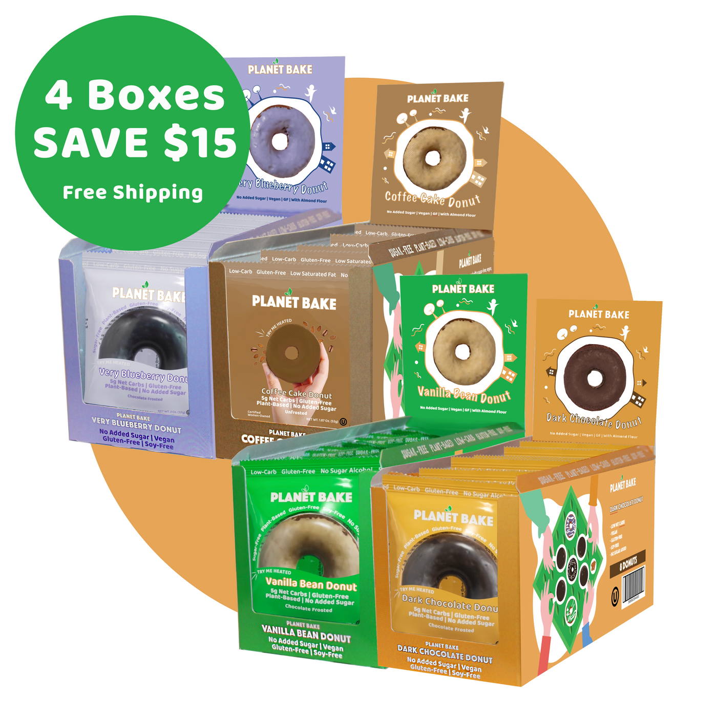 Pick 4x Donut Boxes