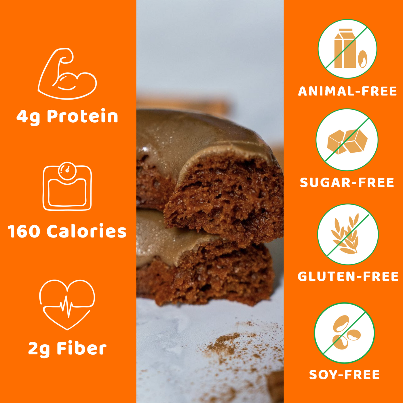 Frosted Chocolate Pumpkin Spice Donuts, 8pack