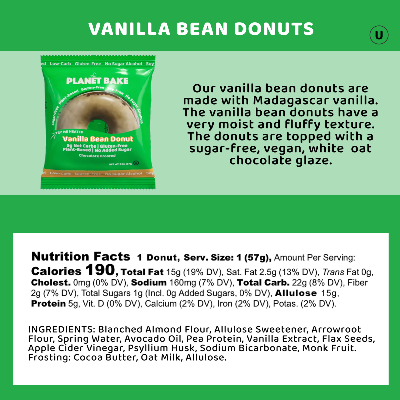 Vanilla Bean Donuts (8pack)